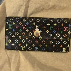Louis Vuitton Black Multicolor Monogram Wallet